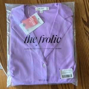 ASOS Frolic button-through tailored jumpsuit in lilac